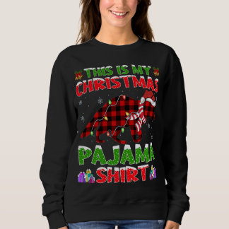 Xmas Santa Hat This Is My Racoon Christmas Pajama Sweatshirt