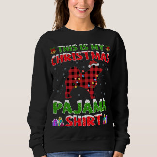 Xmas Santa This Is My Schipperke Christmas Pajama Sweatshirt