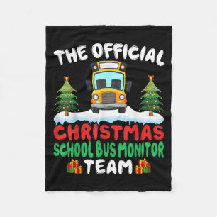 Xmas School Bus Monitor Team - School Bus Monitor  Fleece Blanket