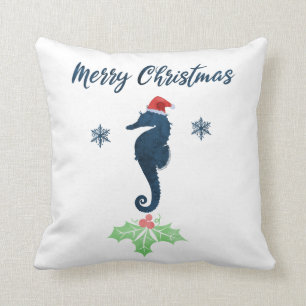 Xmas Seahorse Cushion