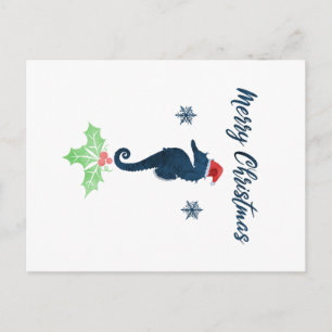 Xmas Seahorse Postcard