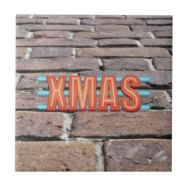 XMAS Sign Ceramic Tile (Front)