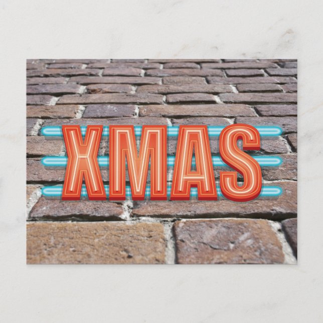 XMAS Sign Holiday Postcard (Front)