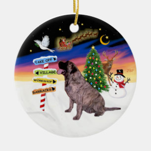 Xmas Signs - Brindle Bull Mastiff Ceramic Tree Decoration