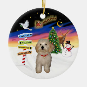 Xmas Signs - Havanese Puppy Ceramic Tree Decoration