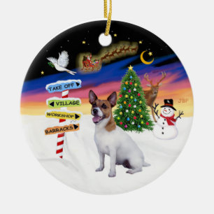 Xmas Signs - Jack Russell Terrier Ceramic Tree Decoration