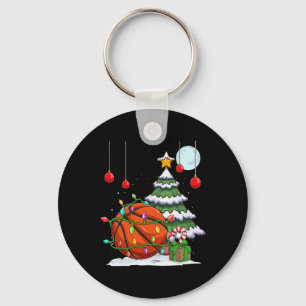 Xmas Sketll Decorate The Tree Lights Moon Christma Key Ring