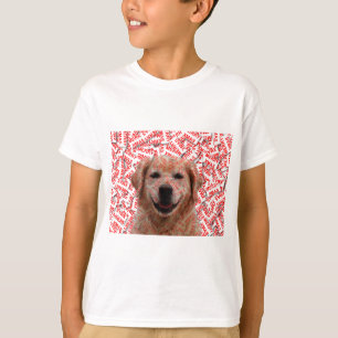 Xmas Smiling Golden Retriever Dog T-Shirt