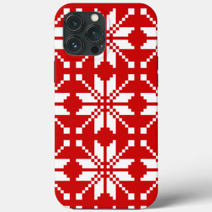 Xmas Snowflake Christmas Pattern iPhone 13 Pro Max Case