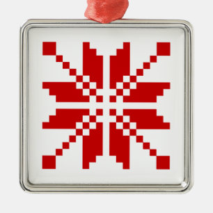 Xmas Snowflake Christmas Pattern Metal Tree Decoration