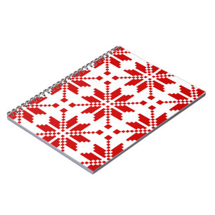 Xmas Snowflake Christmas Pattern Notebook