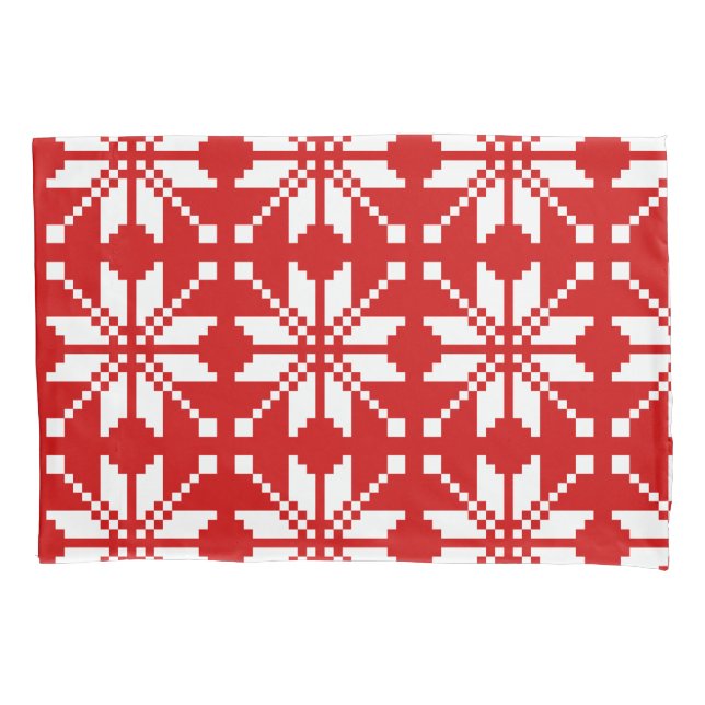 Xmas Snowflake Christmas Pattern Pillowcase (Front)