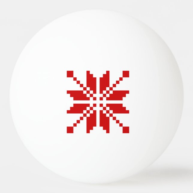 Xmas Snowflake Christmas Pattern Ping Pong Ball (Front)