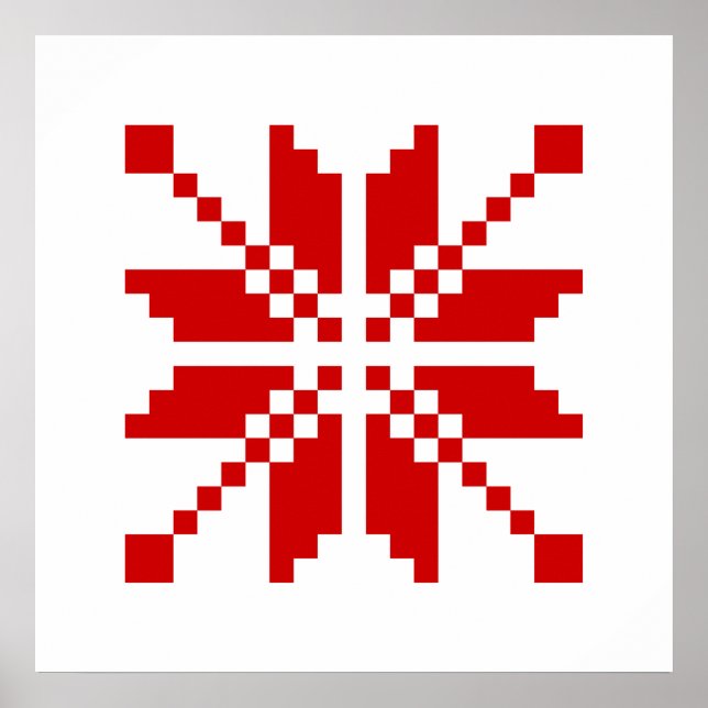 Xmas Snowflake Christmas Pattern Poster (Front)