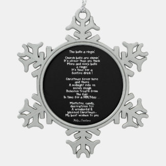 Xmas snowflake decoration /poem