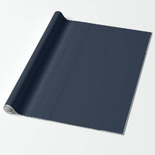 Xmas Snowy Midnight Blue Wrapping Paper