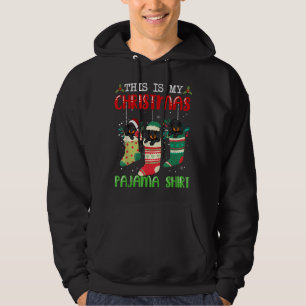 Xmas Socks This Is My Christmas Pajama Dachshund D Hoodie
