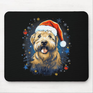 Xmas Soft-coated Wheaten Terrier Dog Christmas Men Mouse Pad