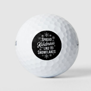 Xmas Spread Kindness Like Snowflakes Christmas Golf Balls