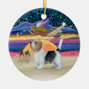 Xmas Star - Petit Basset 9 Ceramic Tree Decoration