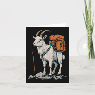 Xmas Store Mountain Goat Backpacker Camping Hiking Card