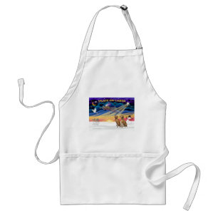 Xmas Sunrise - Two Vizslas Standard Apron