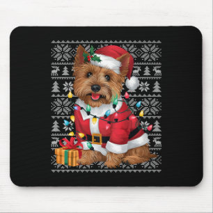 Xmas Sweater Style Ugly Santa Cairn Terrier Dog Ch Mouse Pad