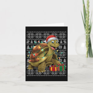 Xmas Sweater Style Ugly Santa Giant Tortoise Chris Card