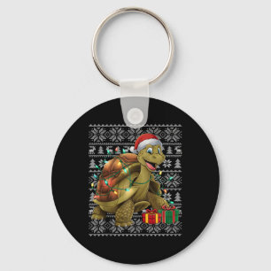 Xmas Sweater Style Ugly Santa Giant Tortoise Chris Key Ring