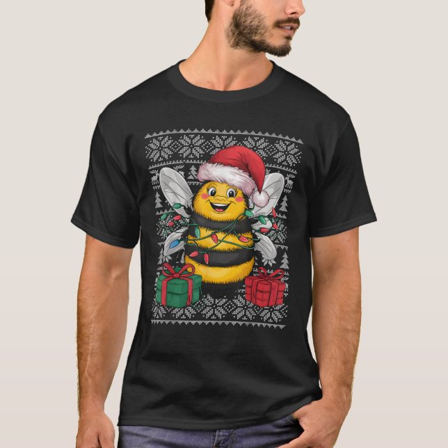 Xmas Sweater Style Ugly Santa Hat Bumble Bee Chris (Front)