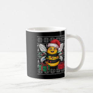 Xmas Sweater Style Ugly Santa Hat Bumble Bee Chris Coffee Mug