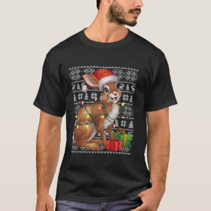 Xmas Sweater Style Ugly Santa Hat Hare Christmas