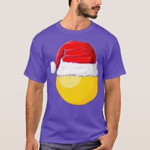 Xmas Table Tennis Ball Santa Hat Christmas Ping Po T-Shirt