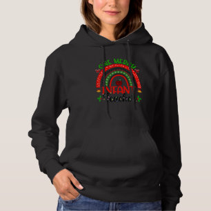 Xmas Teacher Rainbow One Merry Infant Teacher Chri Hoodie