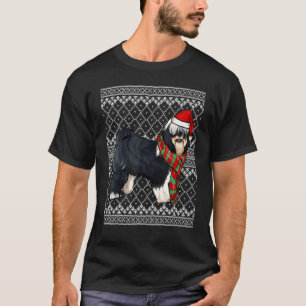 Xmas Tibetan Terrier Santa Claus Hat Ugly Christma T-Shirt