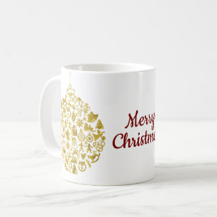 Xmas - Tree- Ball with Christmas Icons 2 Coffee Mug