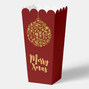 Xmas - Tree- Ball with Christmas Icons 2 Favour Box