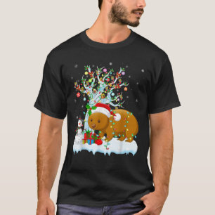 Xmas Tree Decoration Lighting Wombat Christmas  T-Shirt