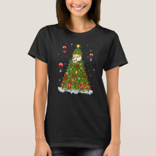 Xmas Tree Decorations Lights Santa Bengal Cat Chri T-Shirt