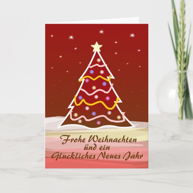 Xmas Tree — german Holiday Card (Front)