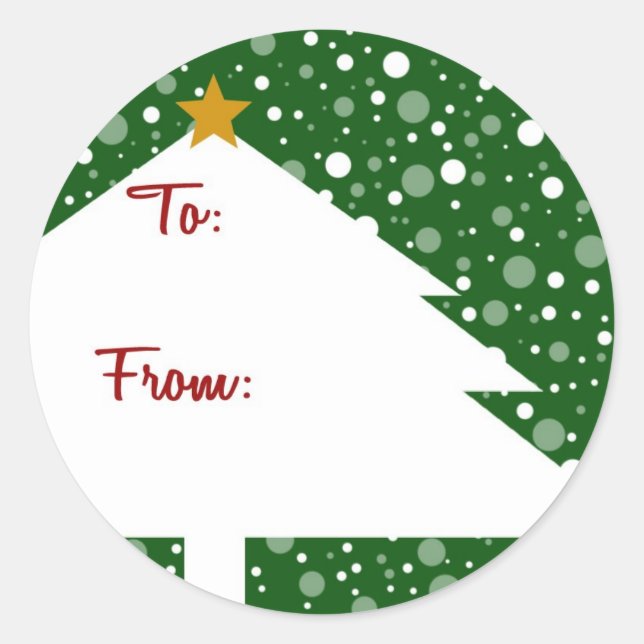 Xmas Tree Gift Sticker (Front)