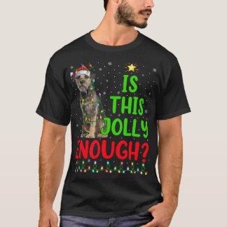 Xmas Tree Is This Jolly Enough Border Terrier Chri T-Shirt