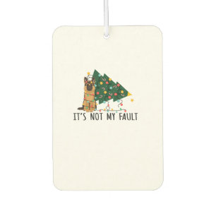 Xmas Tree It Is Not My Fault German Shepherd Dog C Car Air Freshener