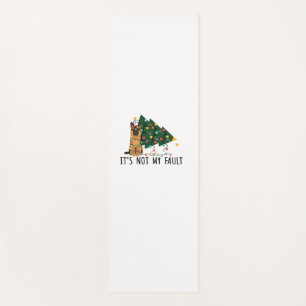 Xmas Tree It Is Not My Fault German Shepherd Dog C Yoga Mat