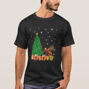 Xmas Tree Lighting Santa Hat Asian Giant Hornet Ch T-Shirt