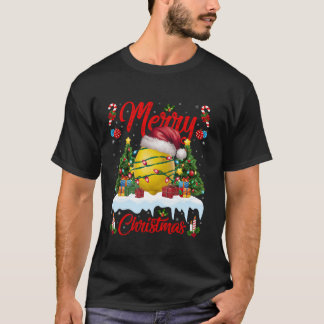 Xmas Tree Lighting Santa Hat Lemon Christmas T Shi T-Shirt