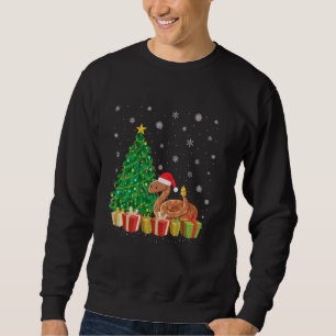 Xmas Tree Lighting Santa Hat Rattlesnake Christmas Sweatshirt