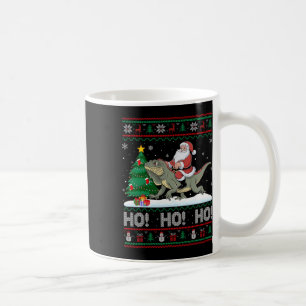 Xmas Tree Lighting Santa Riding Iguana Christmas  Coffee Mug