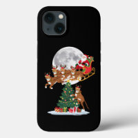 Xmas Tree Lights Funny Santa Riding Cheetah 