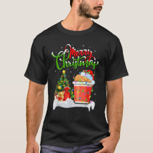 Xmas Tree Lights Santa Hat Fast Food Cup Noodles C T-Shirt